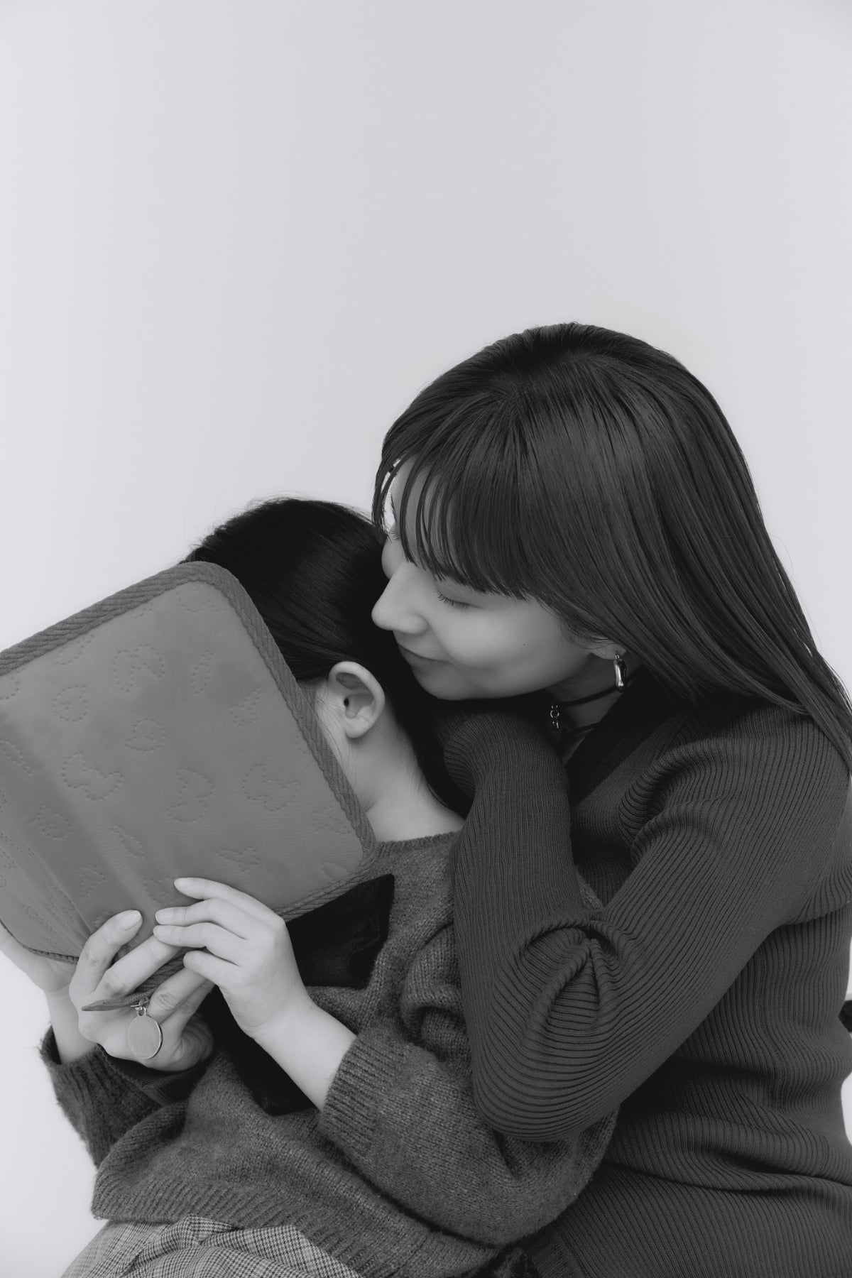 mamita 母子手帳ケース - タンジェリン&ベージュ ピンストライプ