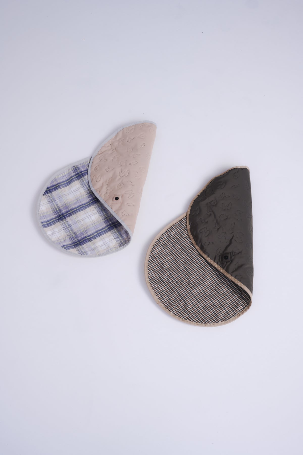 mamita マザーズバッグ - クリームベージュ & タータンチェック