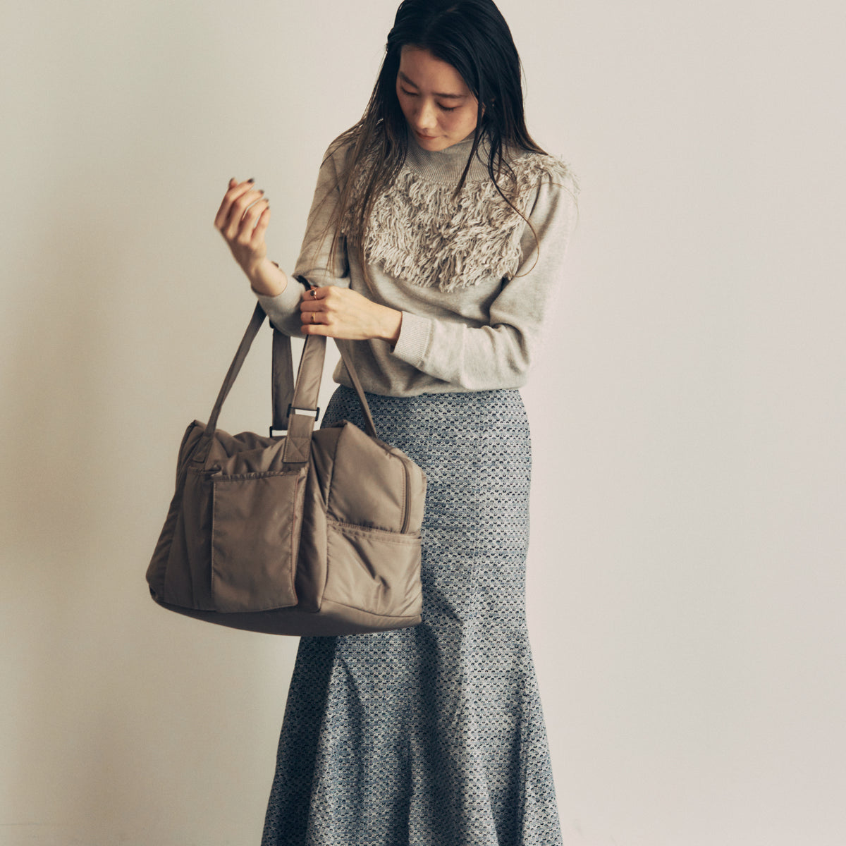 mamita Mother's Bag - モカブラウン&ブリックオレンジ – mamita